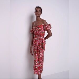 Markarian Resort ‘24 Ruby Floral Silk Halterneck Blouse